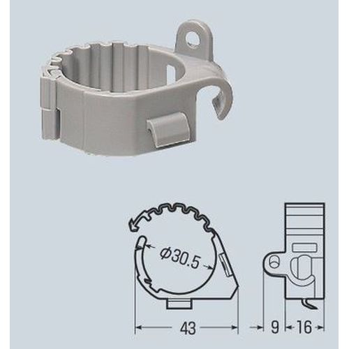 MF-1622KGP PF管クリップ(W3/8ボルト･調整固定バー用)