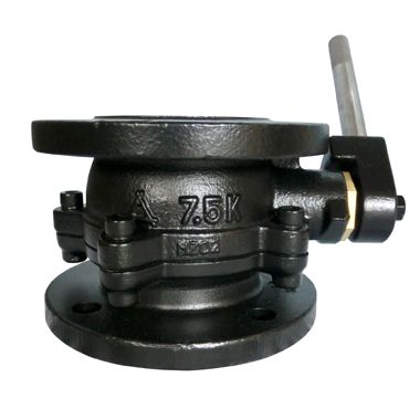 宮部鉄工 BA-2S FCD水道用補修弁【ボール弁式･レバー･内面粉体塗装･7.5K