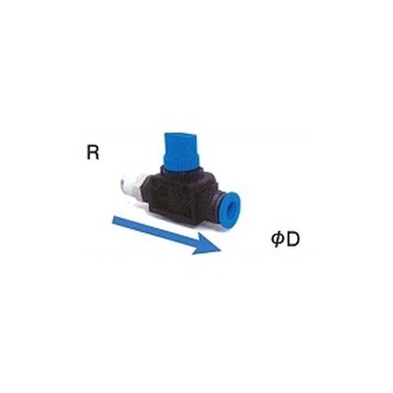 HV 3方ハンドルバルブ HV型 R→φ