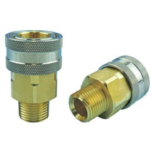 KS-□SM-BS 高圧洗浄用クイックカップリング ソケット型 R(30°メスシート)黄銅/SUS