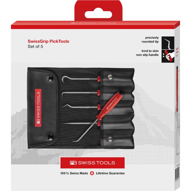 PB SWISS TOOLS 8685-SETCBB ピックツール5本セット (ロールケース付) 箱