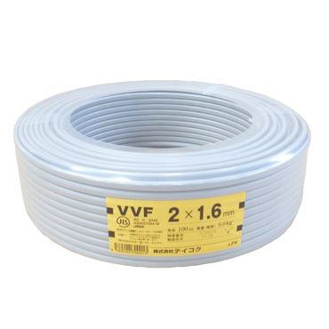 太陽ケーブルテック VVF-1.6 ビニル絶縁ビニルシースケーブル 1.6mm 600V 100m