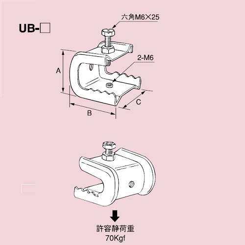 UB ビームラック 電気亜鉛めっき処理