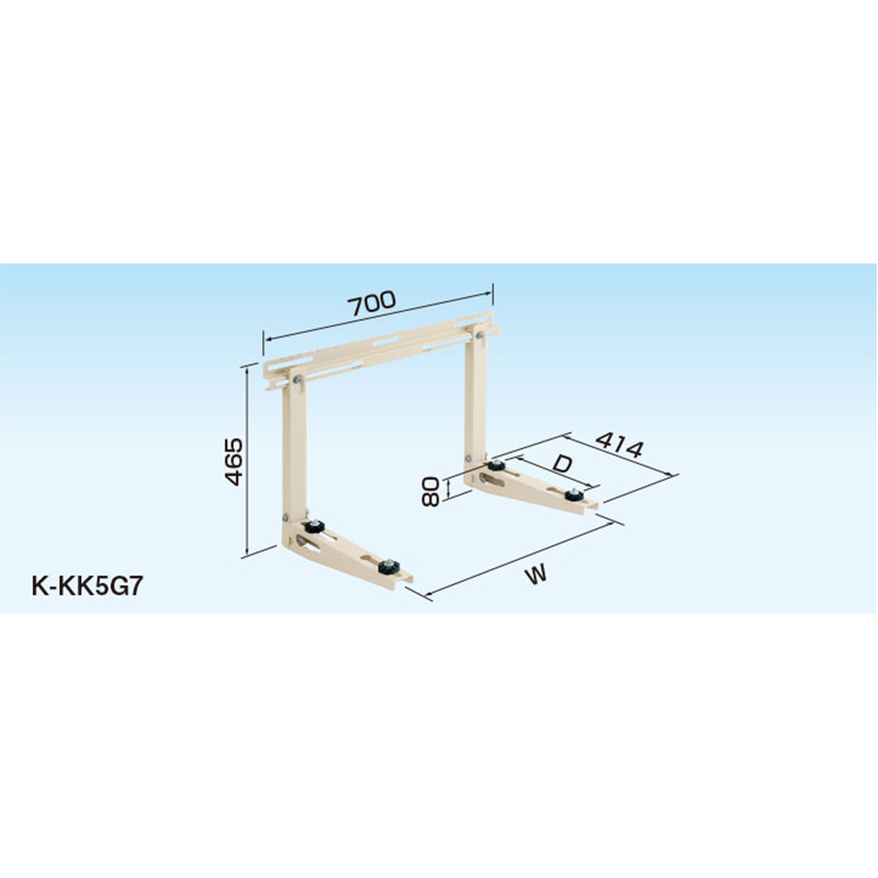 オーケー器材 K-KK5G7 RAキーパー 壁面置台(コンクリート壁･2×4住宅用)