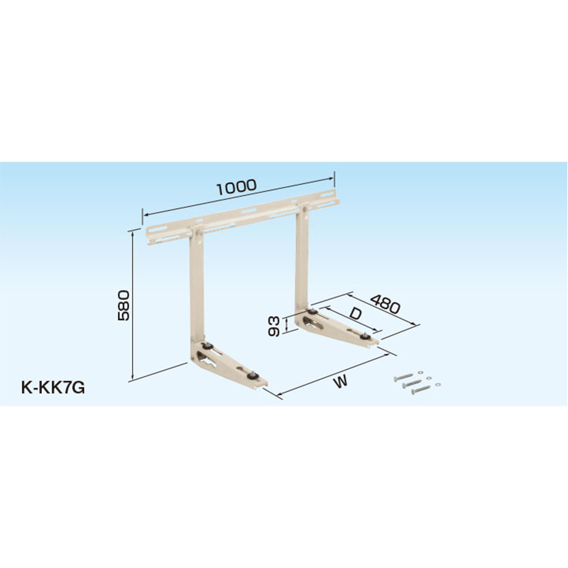 オーケー器材 K-KK7G RAキーパー 壁面置台