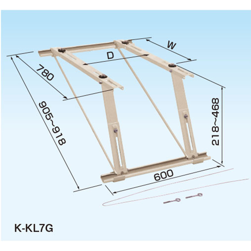 オーケー器材 K-KL7G RAキーパー 屋根直角置台