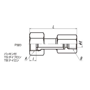 ヤマト産業 TB152 メスXメス(袋ナットタイプ) 真鍮製 W22-14(右)(P)xRc1/4