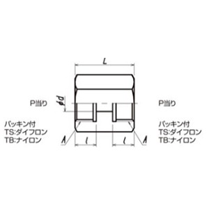 ヤマト産業 TB58 メスXメス継手 真鍮製 W22-14(右)(P)xW22-14(右)(P)