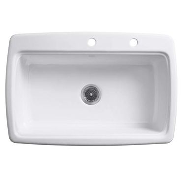 KOHLER K-5863-ZW-0 ケープドーリ トップマウント2H キッチンシンク