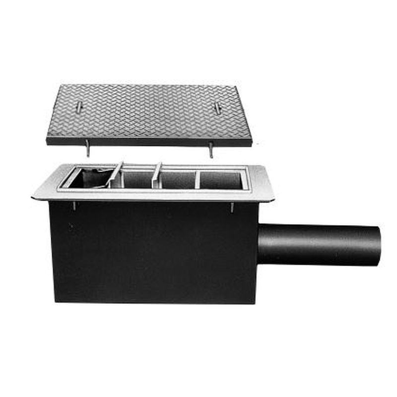 福西鋳物 OiSP-1470 SUS製耐火ガソリントラップSUS製蓋付 (容量:390L)