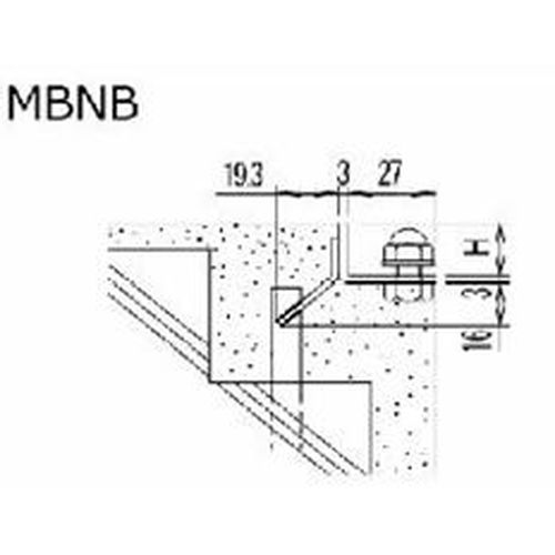 長谷川 MBNB ステンレスグレーチング用受枠（ｍ）