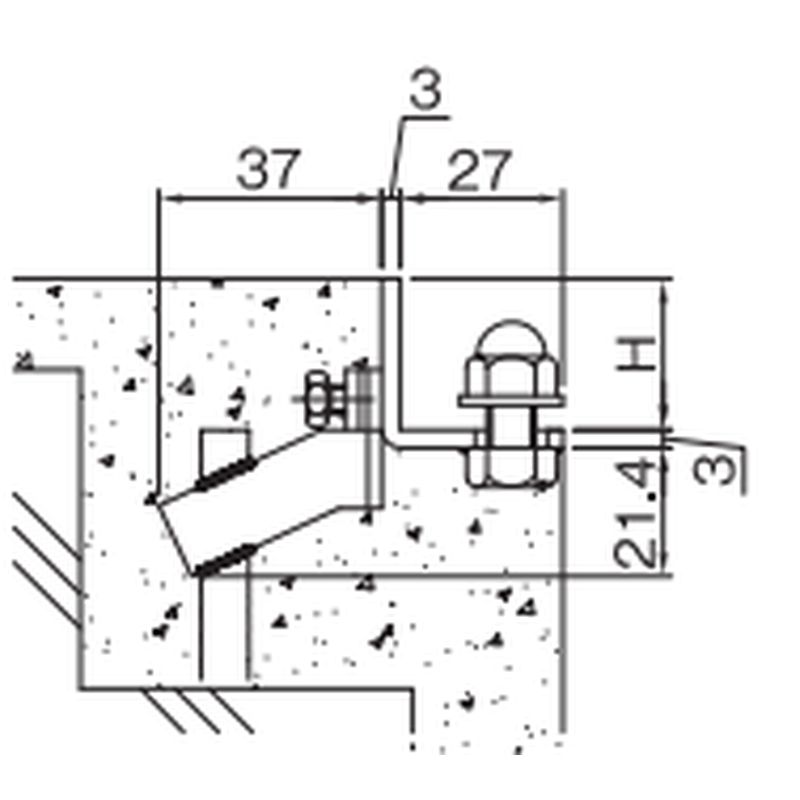 DHB-R 側溝用グレーチング 用 受枠