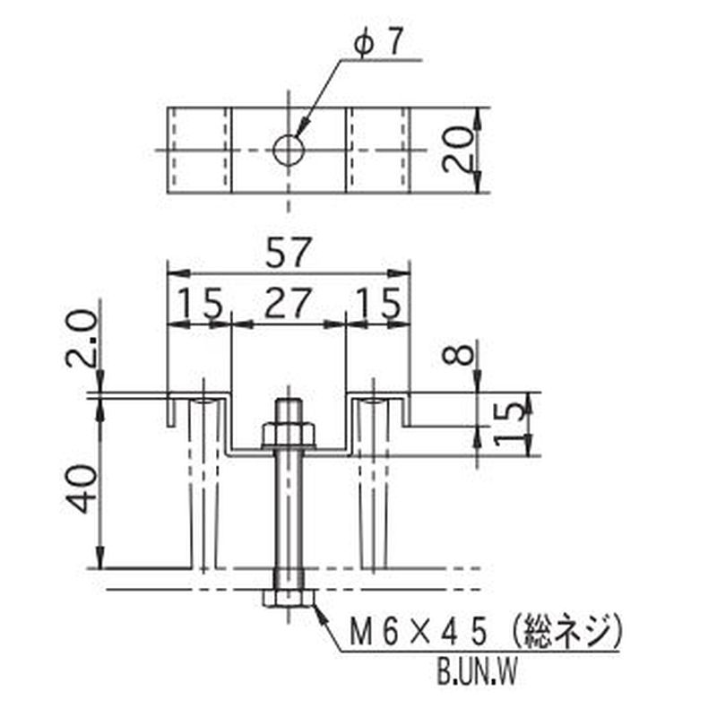福西鋳物 FF-2 FRP製グレーチング用取付金具 SUS製