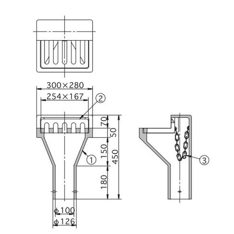 福西鋳物 SF-DJ-15 橋梁用排水桝