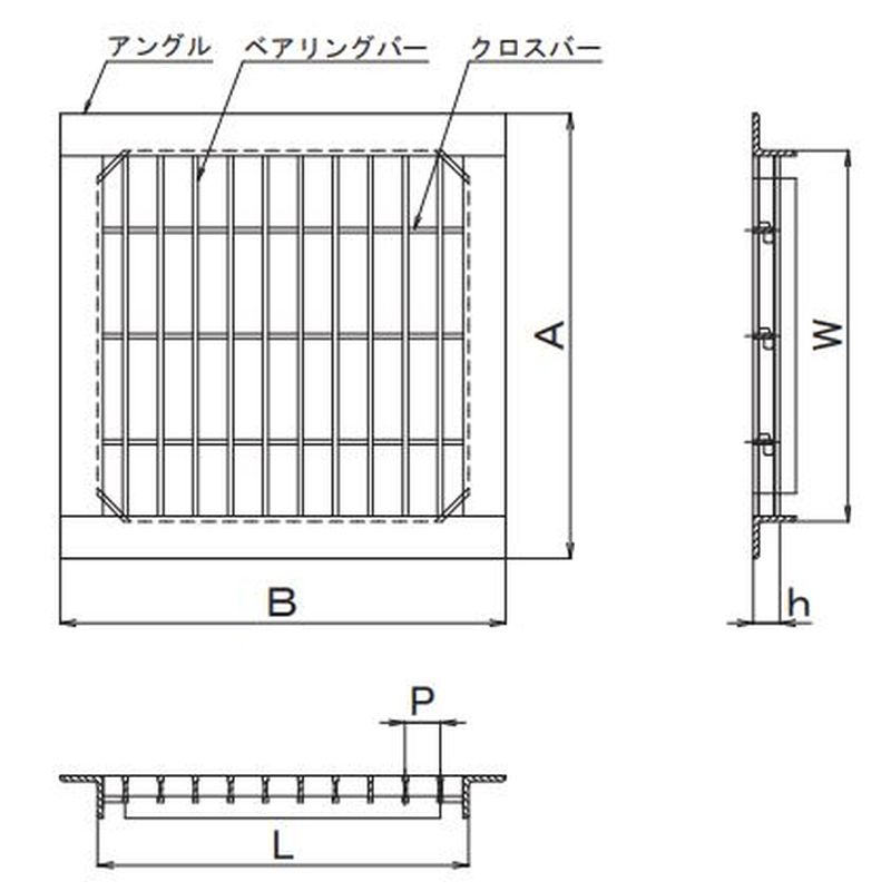 伊藤鉄工 AGBK30-25 鋼製グレーチング 改良桝用 四面ツバ T2
