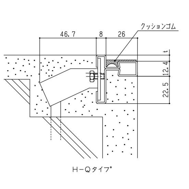 伊藤鉄工 FSU H-Q ステンレス製ピットふた用受枠（ｍ）