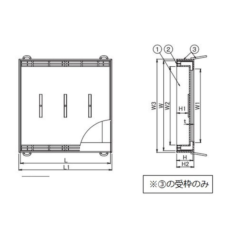 伊藤鉄工 EIBF-ZN スリット溝ふた(集水桝用)用受枠（溶融亜鉛メッキ）