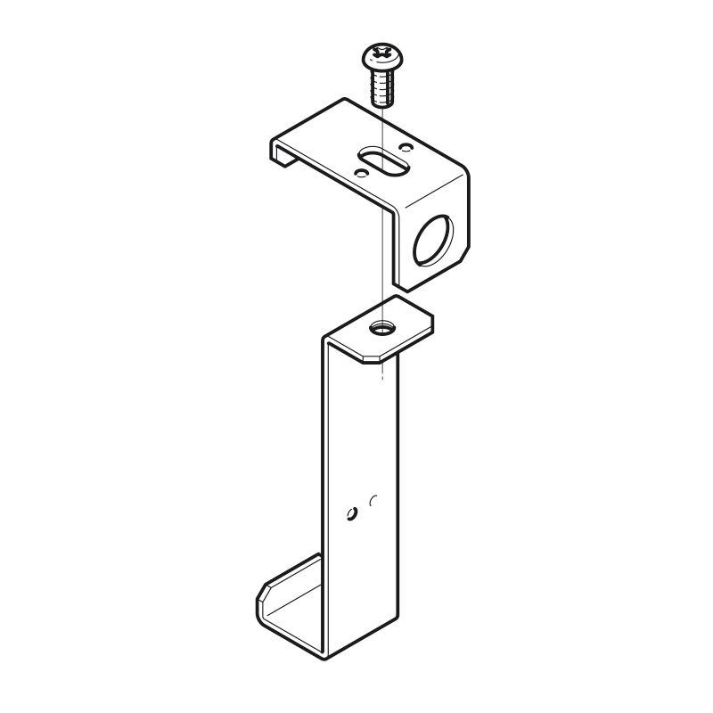 QRPV1 親桁用管支持金具(垂直配管用)