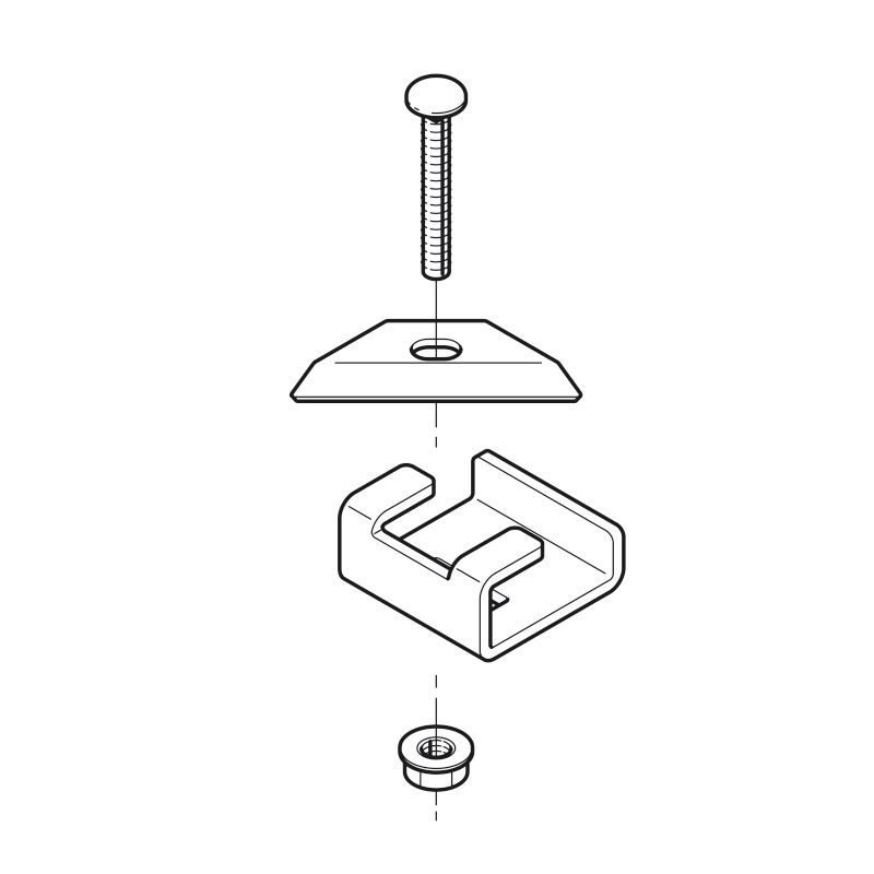 SNQRS2H H形鋼用振れ止め金具
