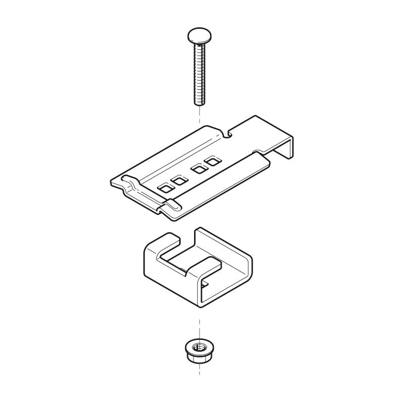 SNQRS2M みぞ形鋼用振れ止め金具(内側用)