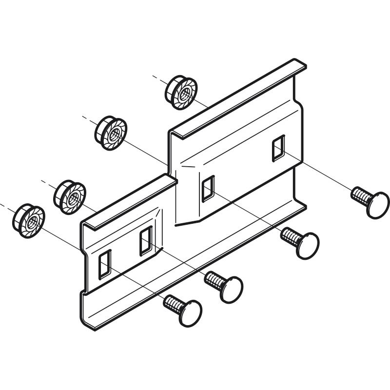 SQRD1R 段違い継ぎ金具
