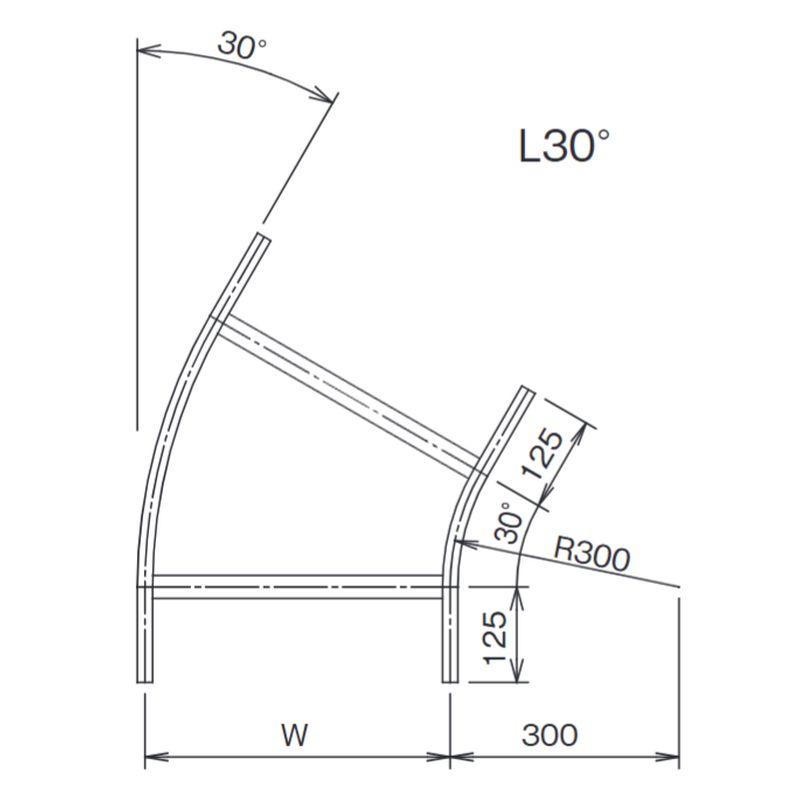AHL30-□ 30°型分岐ラック 70H
