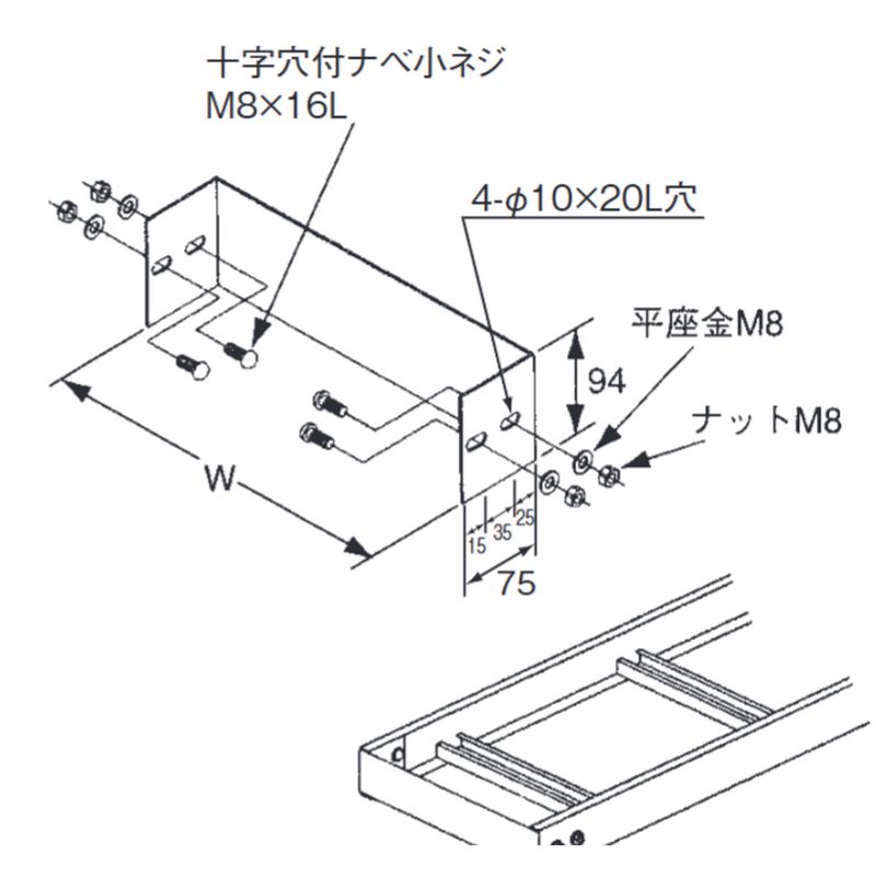 SLP-12-□ ラックエンド 100H