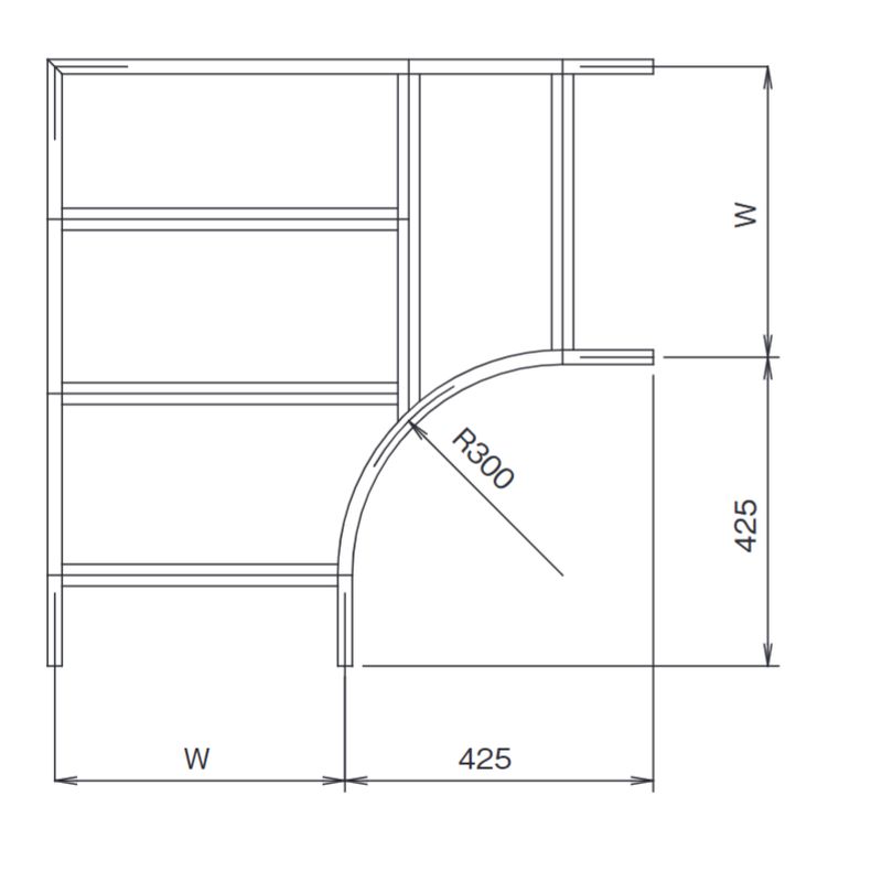 ASLA-□ LA型分岐ラック 50H