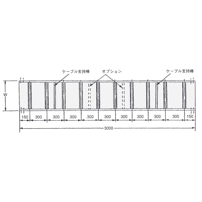 □HS-□T ストレート型ラック 穴なし底板付 70H