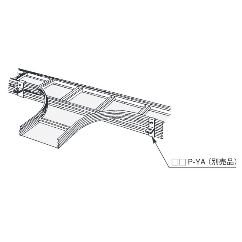 □LY-□T Y型分岐ラック 穴なし底板付 100H
