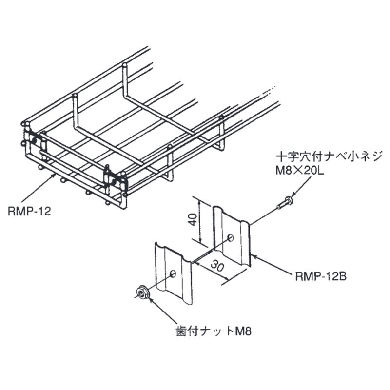 RMP-12B ラックエンド ワイヤーメッシュ