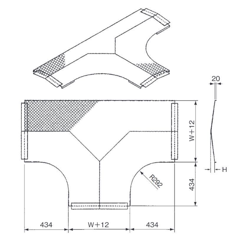 GCT-□Y T型分岐山型縞カバー