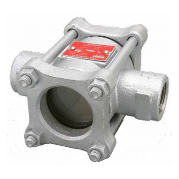 ミヤワキ T3 両面ガラス透視式サイトグラス【トラップテスター･ネジ込･鋳鉄･1.0MPa】