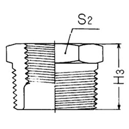 SUS304-B 六角ブッシュ ステンレス鋼製ねじ込み継手(SUS304) - 画像2