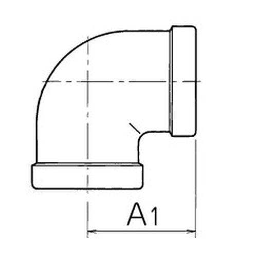 SUS304-L 90°エルボ ステンレス鋼製ねじ込み継手(SUS304) - 画像2