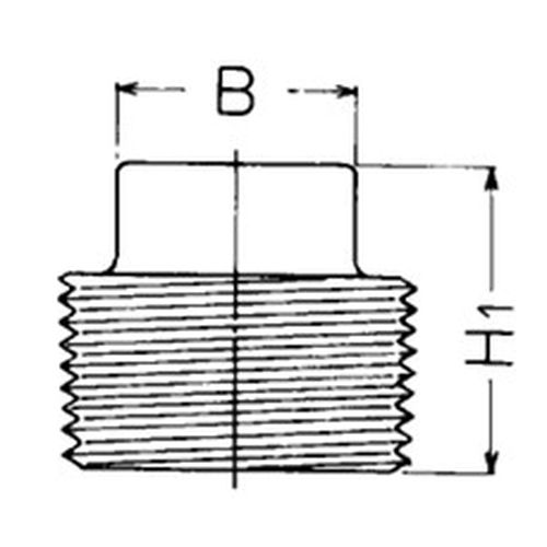 SUS304-P 四角プラグ ステンレス鋼製ねじ込み継手(SUS304) - 画像2