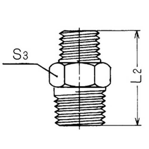 SUS316-6RN 径違いニップル ステンレス鋼製ねじ込み継手(SUS316) - 画像2