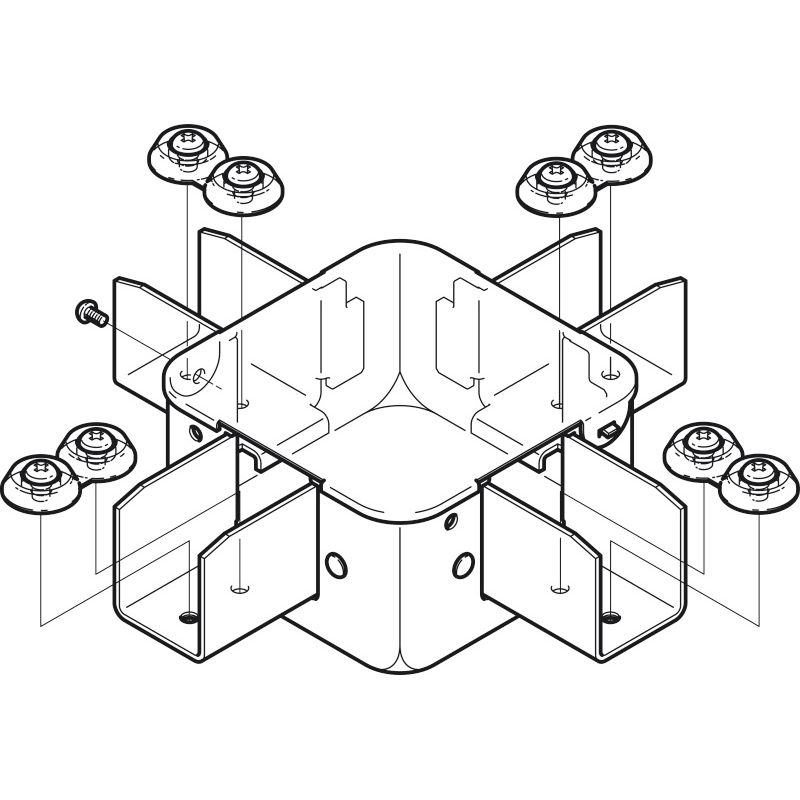S-DB2X ジャンクションボックス(四方出)