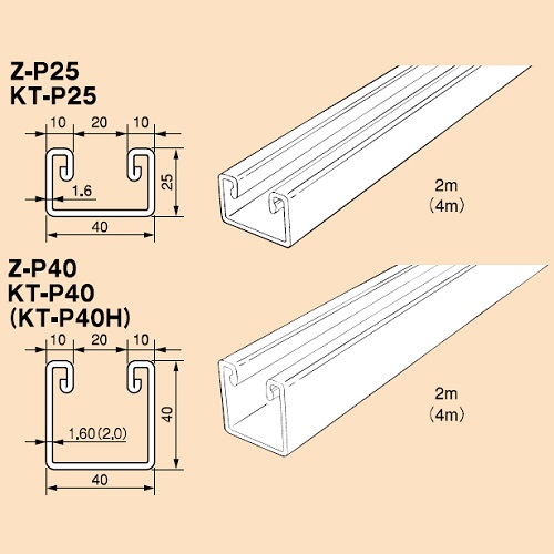 Z-P□ パイプハンガー 溶融亜鉛めっき仕上げ(Zn)