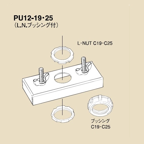 PU12-□B パイプコネクター(黒ZAM色塗装仕上 見え掛り部)