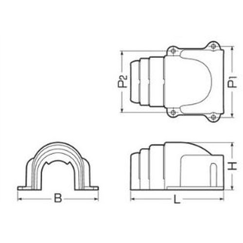 MDFE コンビネーションカバー モールダクト付属品 屋外･屋内兼用