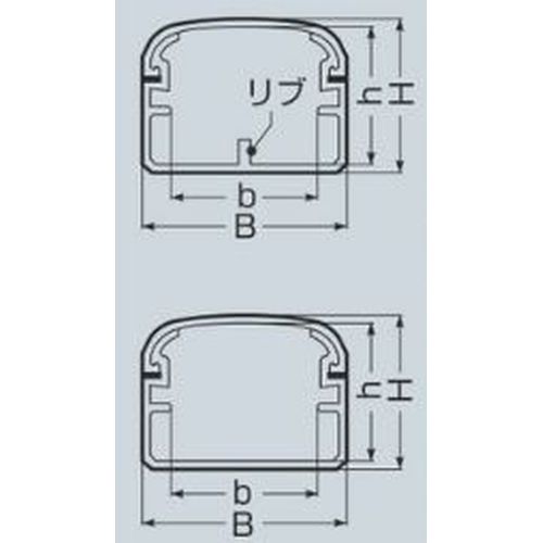 MDH モールダクト 屋外用 リブ無