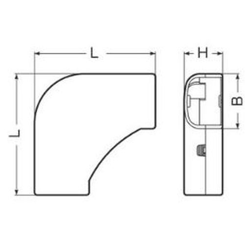 MDM ダクト曲ガリ モールダクト付属品 屋外･屋内兼用