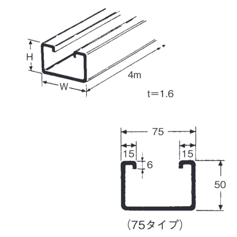 □E-75 配線ダクト本体