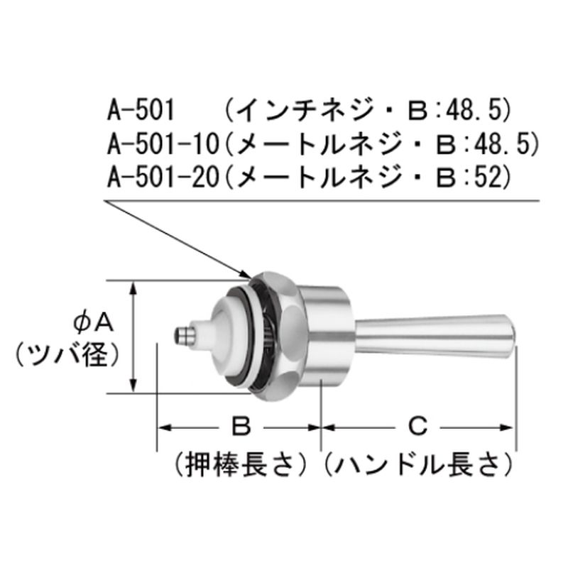 LIXIL A-501-20 大便フラッシュ(Uタイプ)用ハンドル部(メートル用)