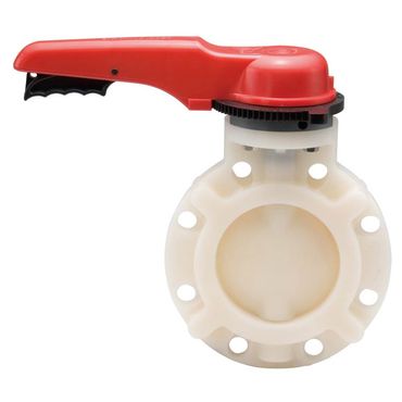 AV VD7LVFTW1 PVDF レバー式バタフライ弁【PVDF･PTFE･ロータリーダンパー型】
