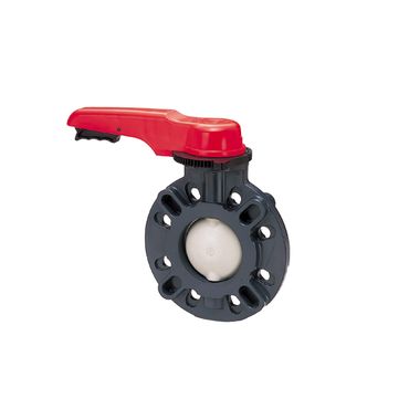 AV VD7LVUEW1 U-PVC レバー式バタフライ弁【PP･EPDM･ロータリーダンパー型】