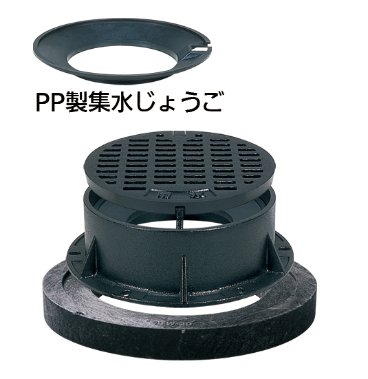 アロン化成 WPHA-30 鋳鉄製格子防護蓋 バール穴式･蓋裏蝶番付 T-25