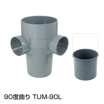 TUM-90L 90度曲り 塩ビ製雨水マス