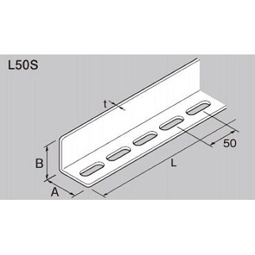 Z-L50S SCアングル ドブメッキ 片穴